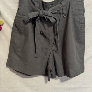 Elegant Charcoal High Waist Women's Shorts